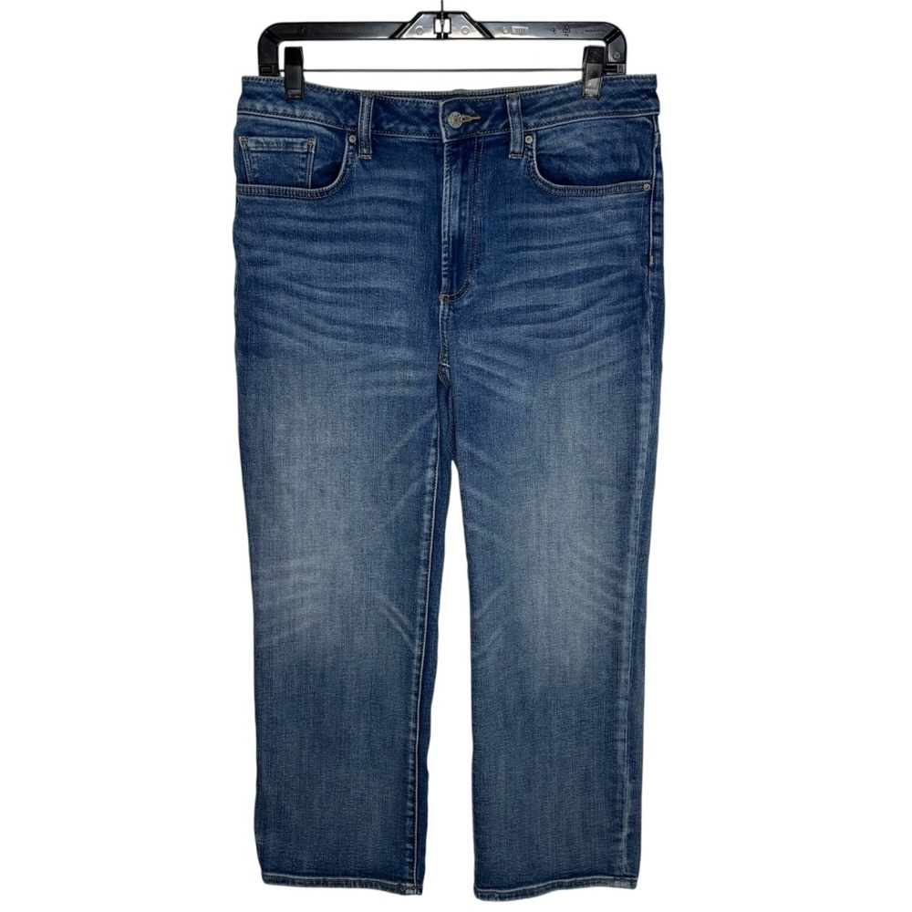 Chico's Jeans Women’s Size 0.5R US 6R High Rise Straight Leg Crop Jeans Stretch